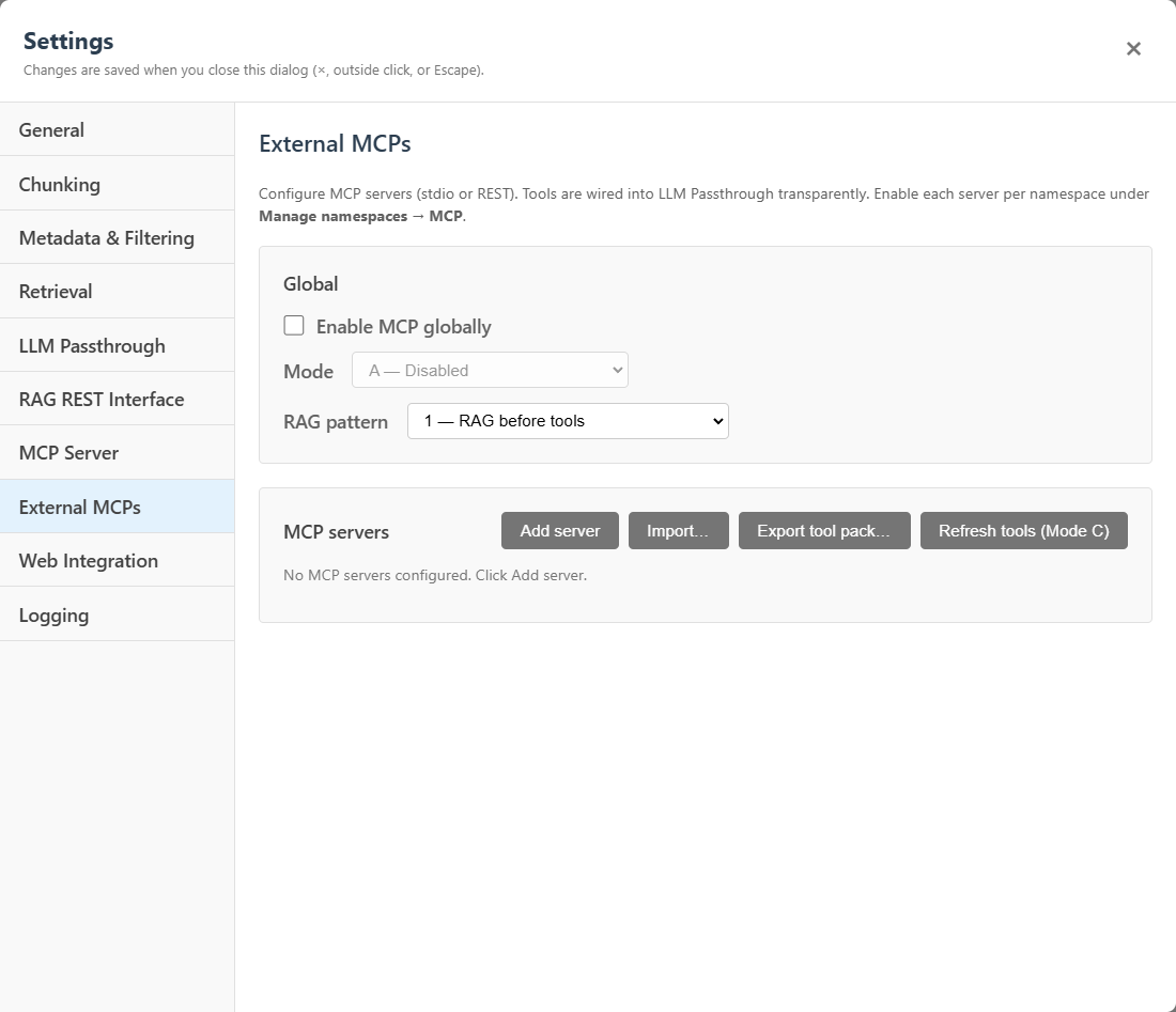 Froggy Context Hub external MCP server configuration